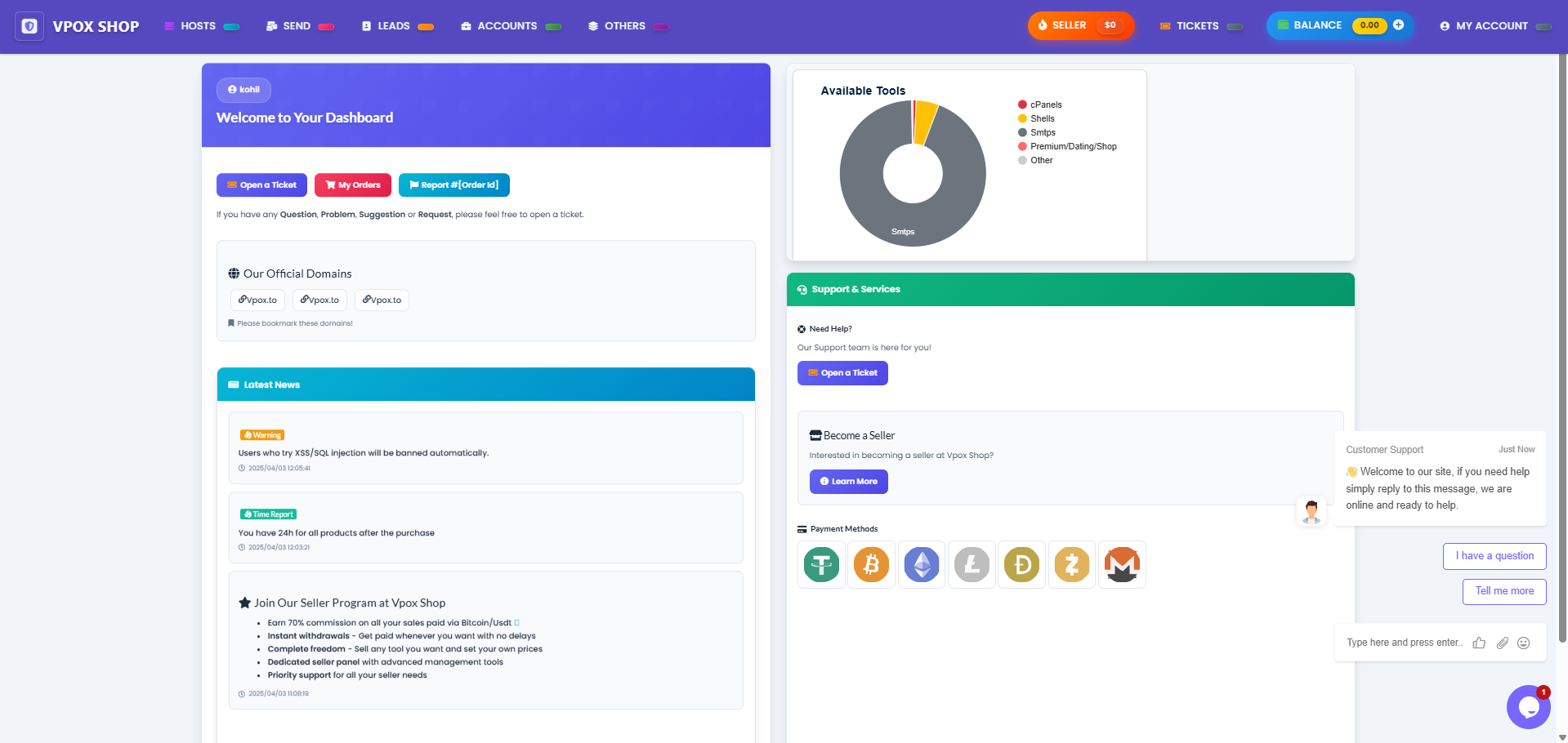 cPanel Hosting with Bitcoin